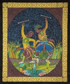 Dancers, Haitian Naive Painting