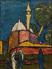 Akko - Israel, Rare Early Modernist Impasto Painting