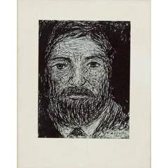 Modernist Drawing, Portrait of a Man 3