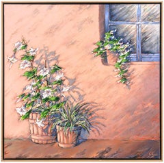 Spoken Shadows, Large Scale Modernist Southwest Adobe Painting