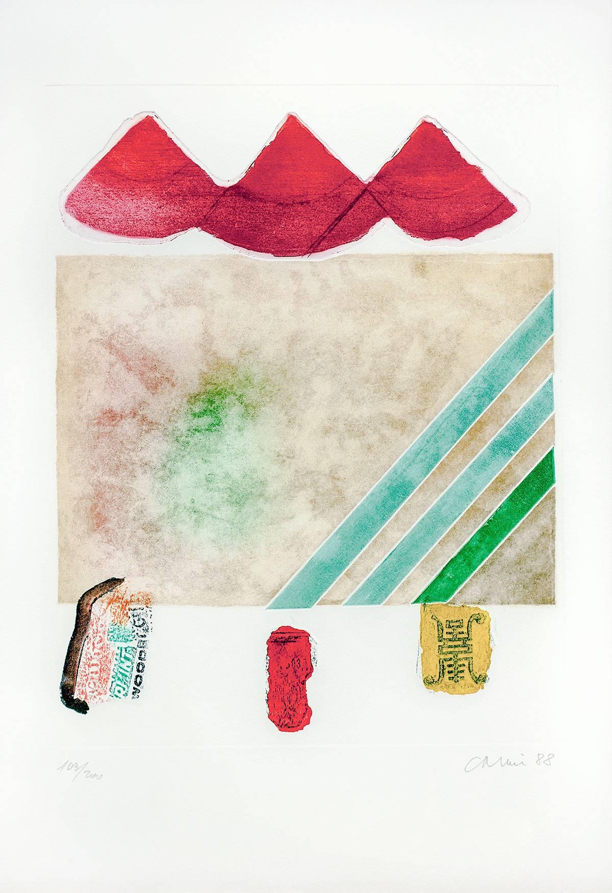 Abstract Composition - Print by Eugenio Carmi