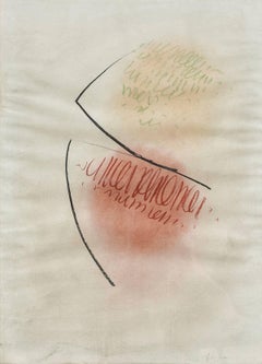 Italian Modernist Abstract Drawing, Gestural Lines