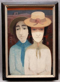 Untitled 1950s Modernist Italian Painting