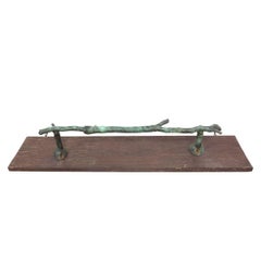 Bronze Wall Hanging Sculpture, Verdigris Patina