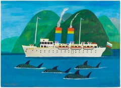 Vintage Luxusliner "Xenia", German Outsider Folk Art