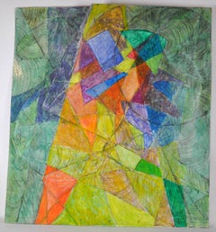 CLARK, 1987 Very Large Constructed Mixed Media Painting, Wall Sculpture