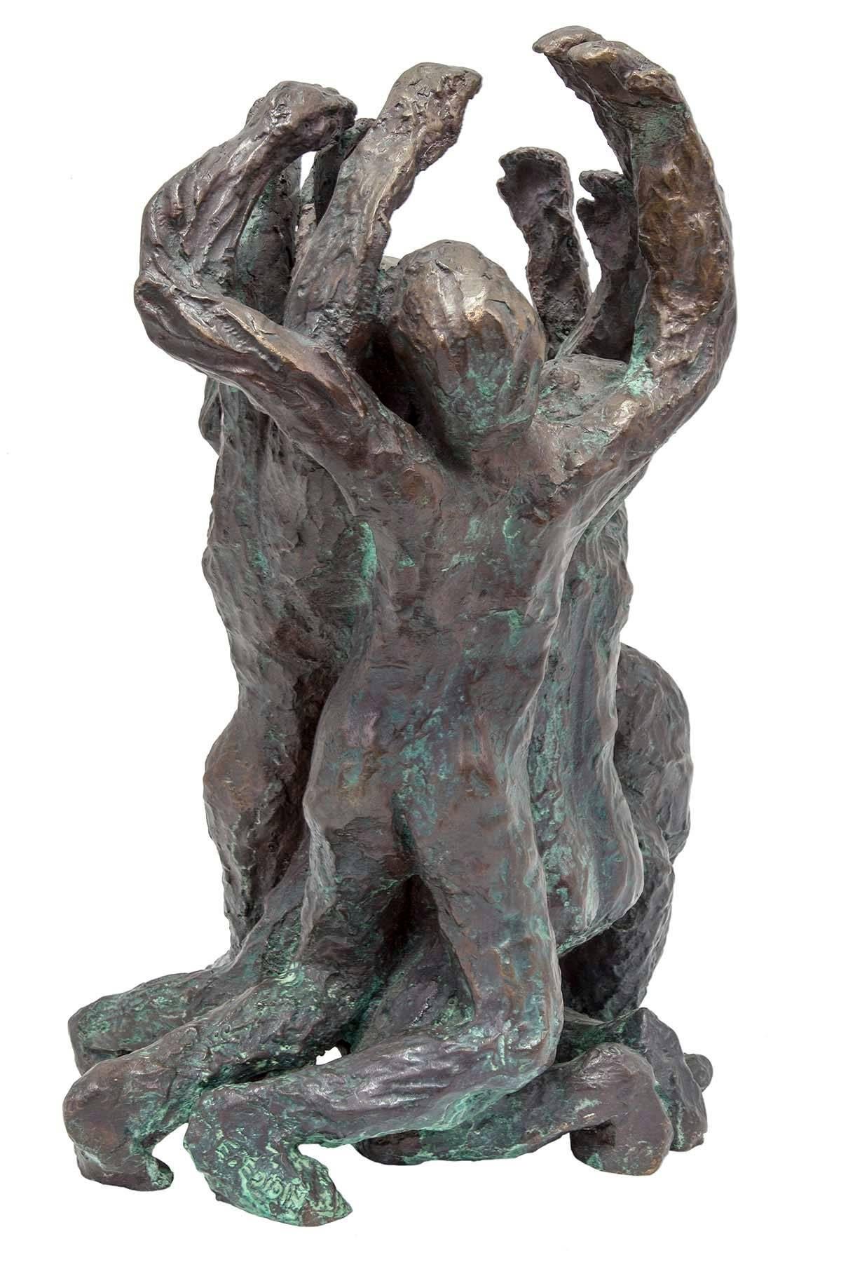 Judaica Expressionist Bronze Sculpture 