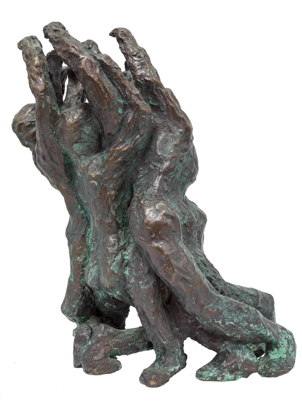 Judaica Expressionist Bronze Sculpture 