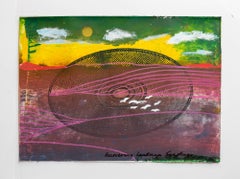 Iain Baxter& "Recovering Landscape" Conceptual Monoprint Painting