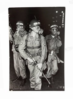 Large Vintage Print Silver Gelatin Signed Photograph, August 1968 National Guard