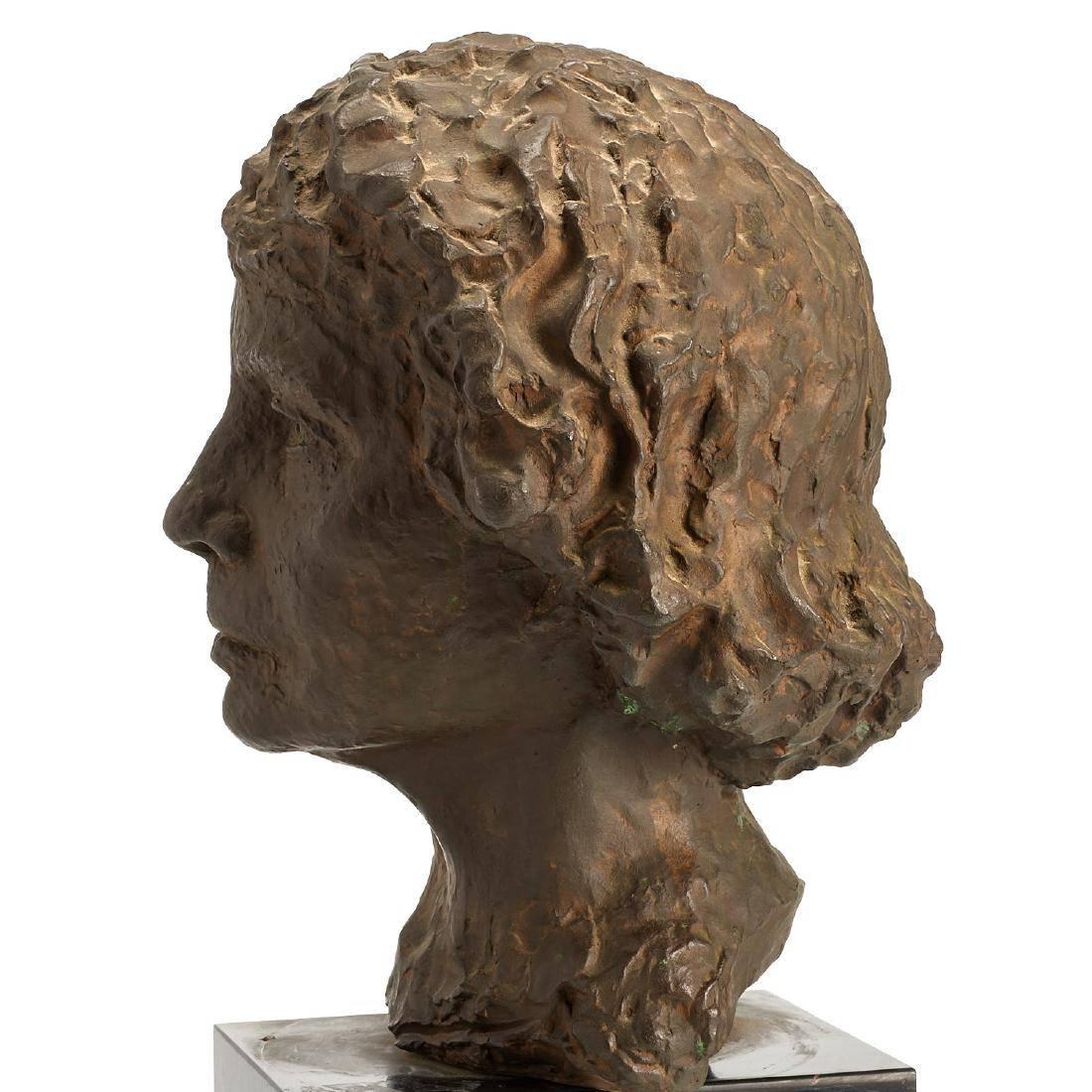 Elisabeth, Queen of Belgium, sculpture, Elisabeth of Bavaria (German/Flemish, 1876-1965), Bust Portrait, patinated bronze, signed and dated on bronze 
