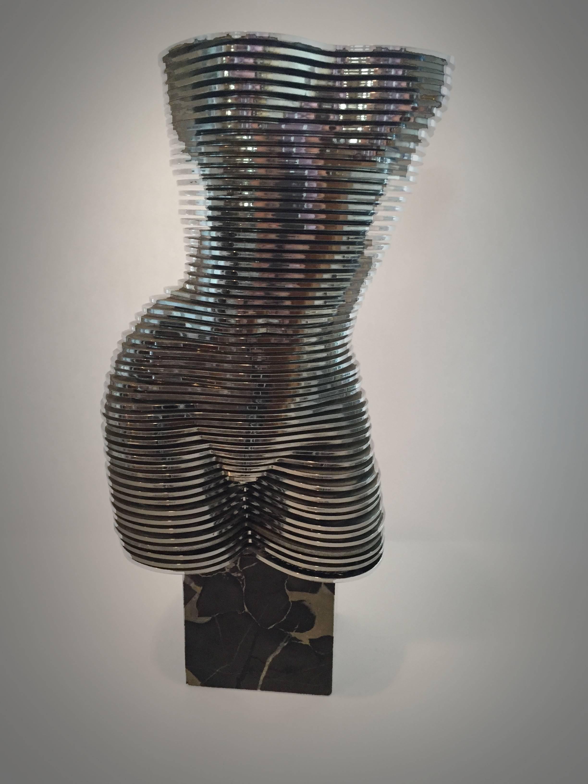 Otto Monestier Figurative Sculpture - Rare 1970s Kinetic Puzzle Sculpture "Eva" Venice Biennale