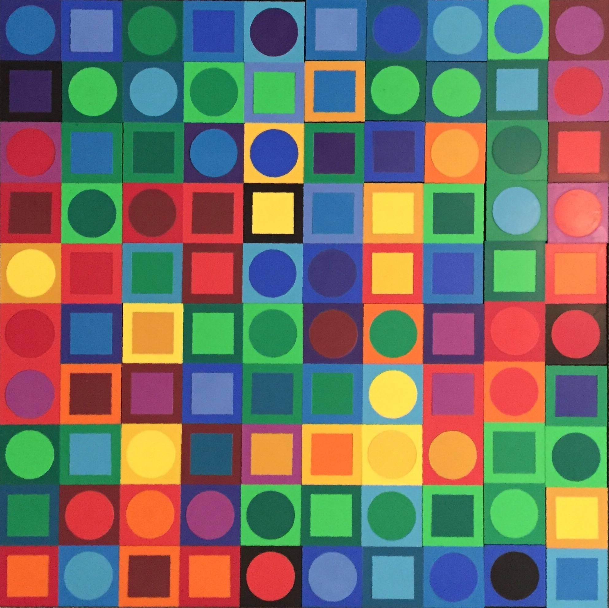 Planetary Folklore Participations No. 1 - Mixed Media Art by Victor Vasarely