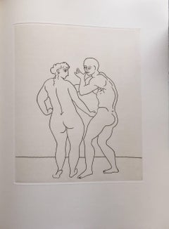 Erotic Male Nude - Etching from Le Satyricon