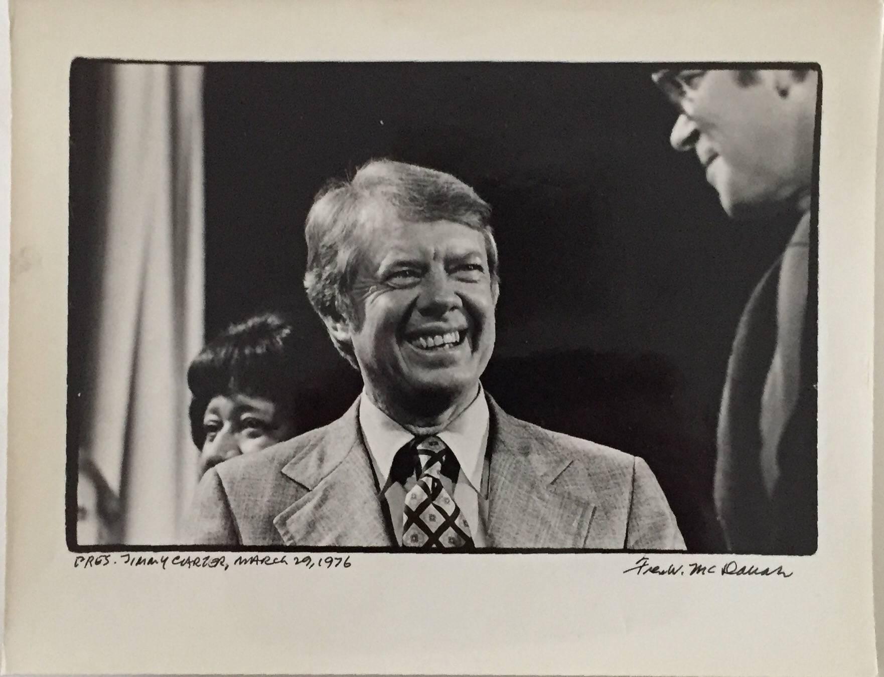 Fred McDarrah Black and White Photograph - Pres. Jimmy Carter, March 29, 1976