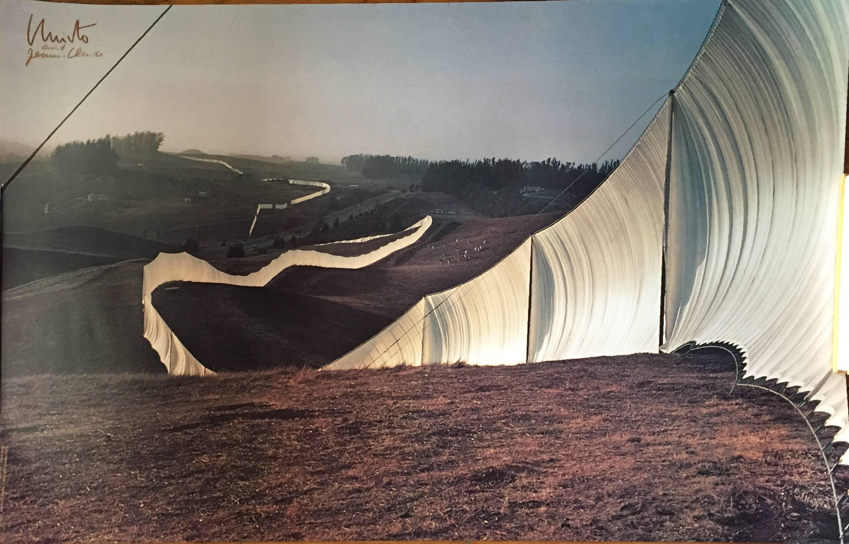 Christo and Jeanne-Claude Landscape Print - Running Fence, Sonoma and Marin Counties, California