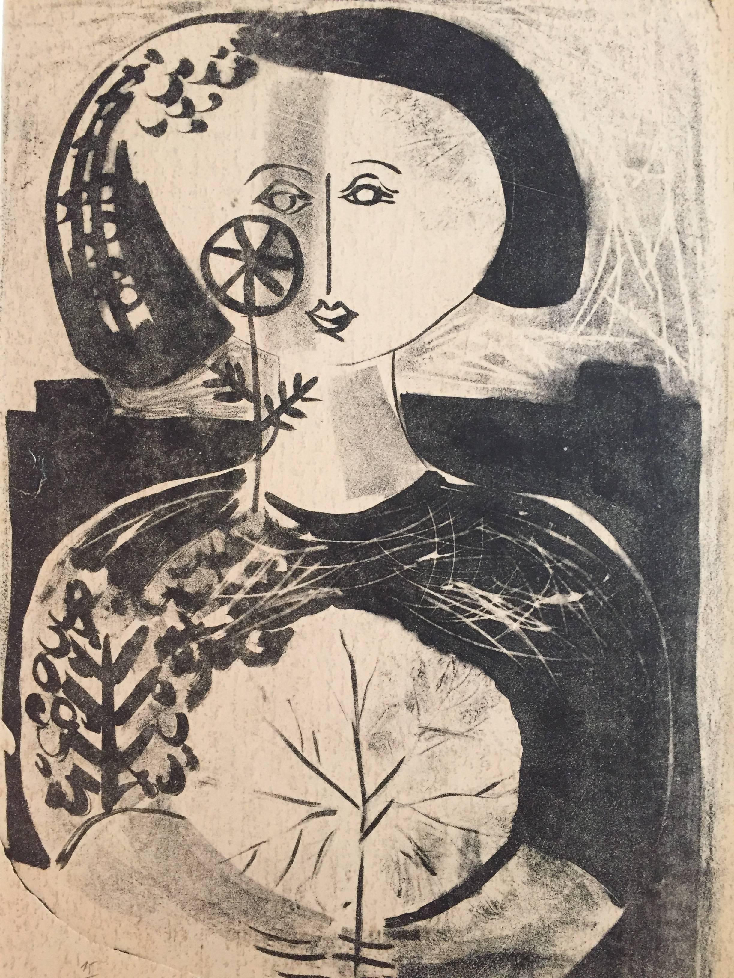 Ora Lahav Chaaltiel Figurative Print - Head of a Women