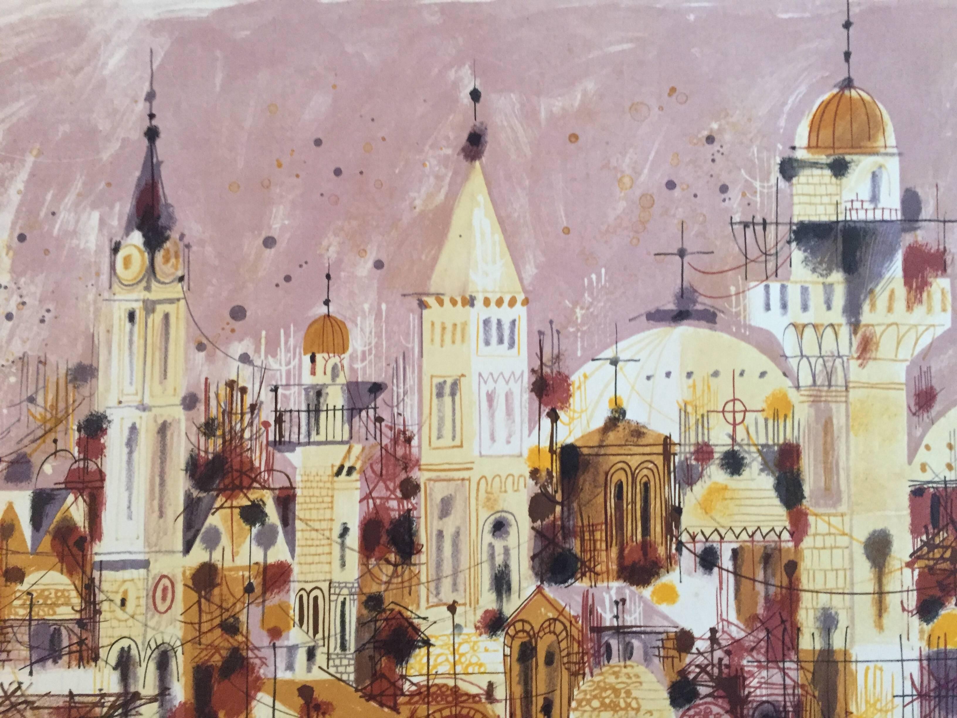 City of Jerusalem - Print by Shmuel Katz
