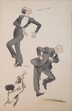 Seltene Vintage Art Deco „Weiße Böden“ „White Bottoms“  Lithographie Pochoir