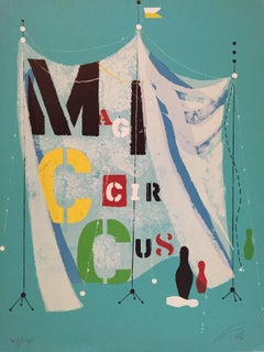 Rare Wolfgang Roth Dada Bauhaus Circus Silkscreen Print 2