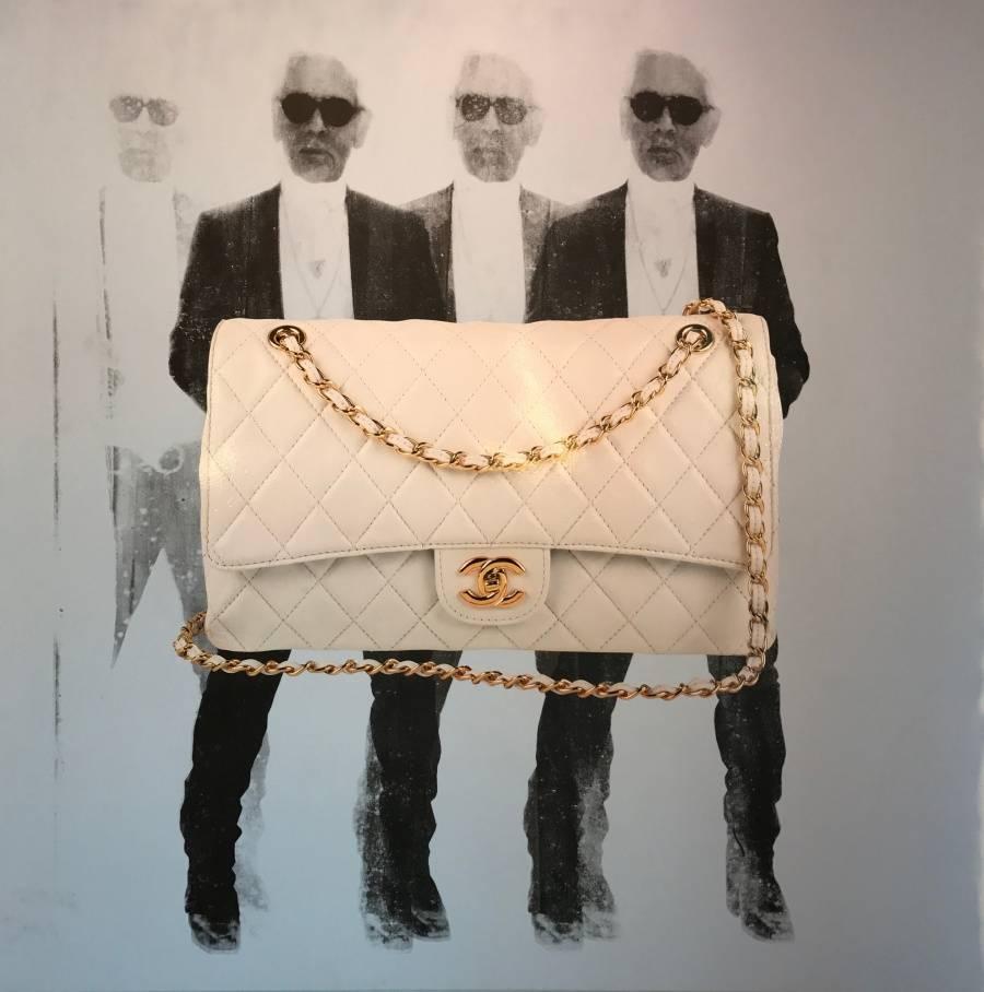 Karl with Chanel bag - Mixed Media Art by Niclas Castello