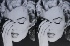 Marilyn Crying Diptych - Atomic Silver