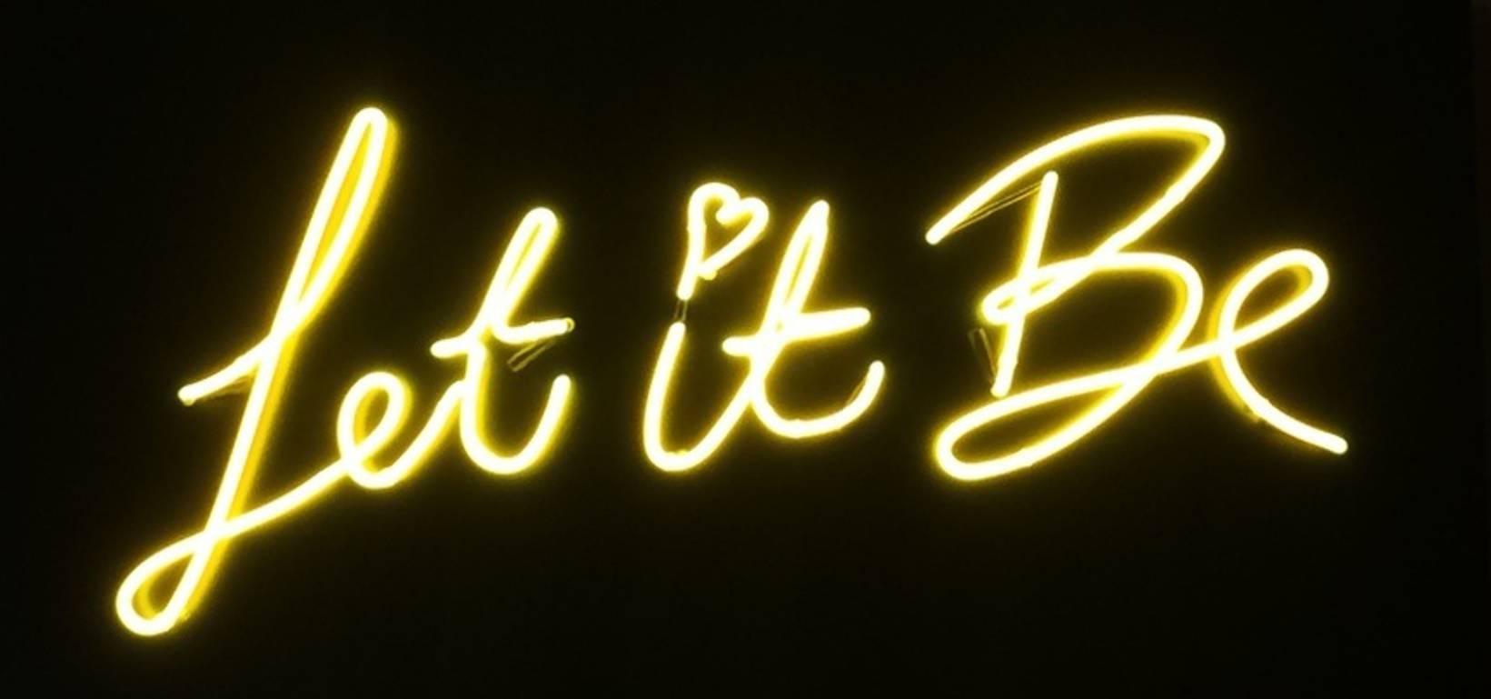 Let it Be - Neon - Mixed Media Art by Chris Bracey