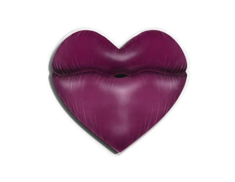 Lips & Love - Plum - Mixed Media Art by David Drebin