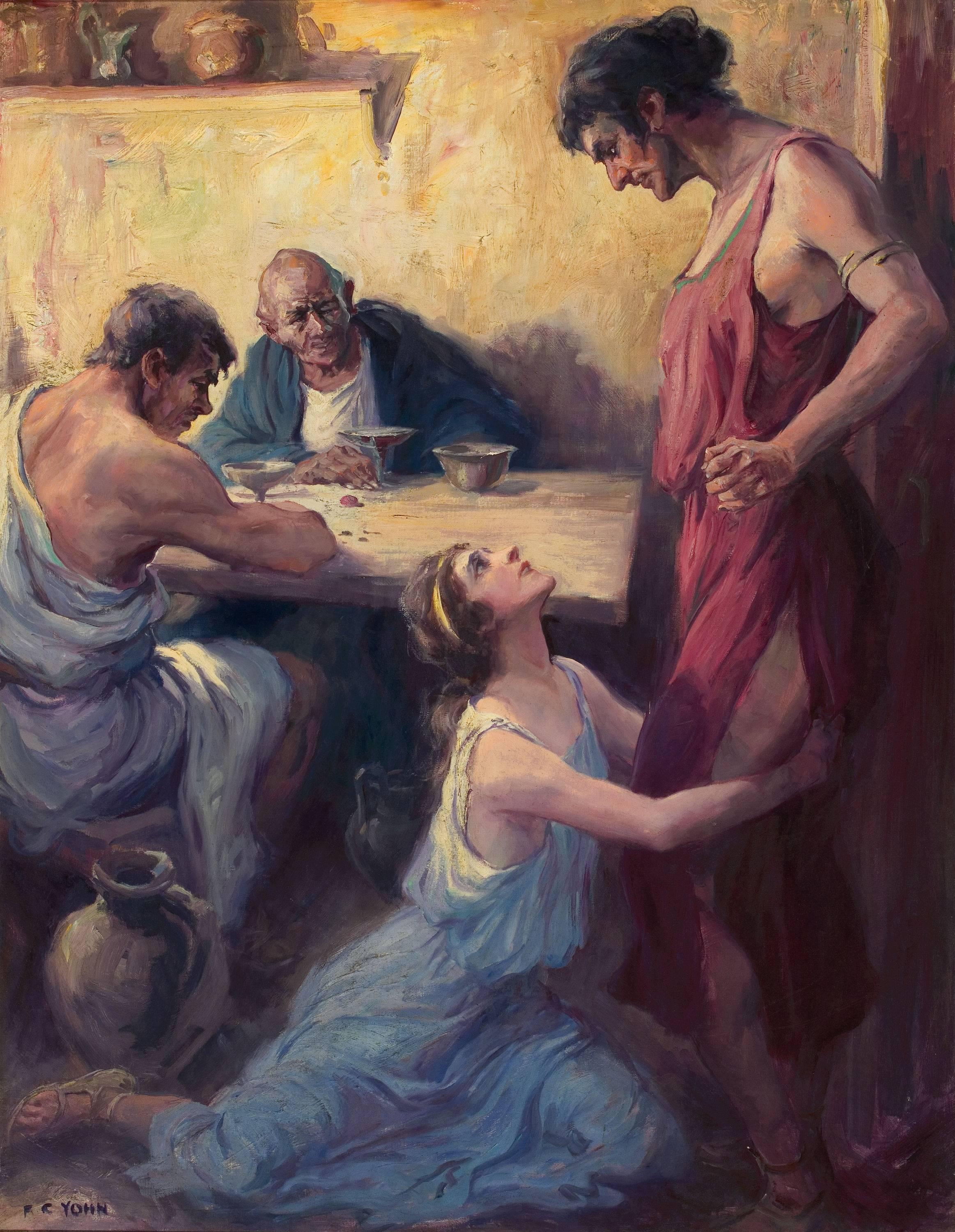 Scène romaine - Painting de Frederick Coffay Yohn