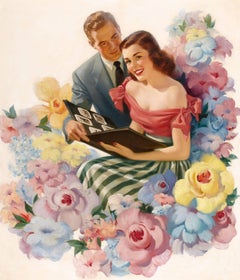 Vintage Cashmere Bouquet Soap Advertisement Illustration