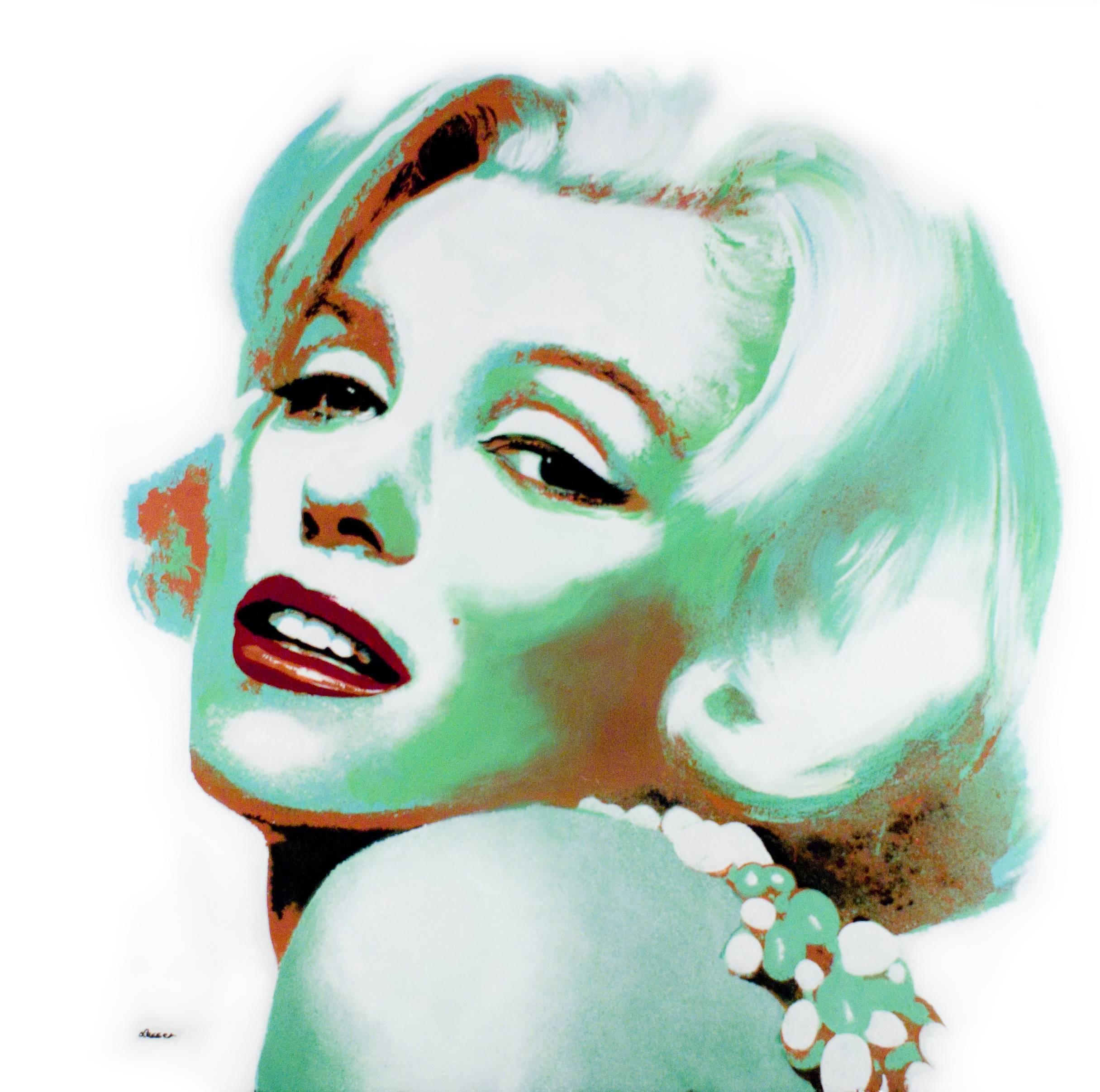 Ron Lesser Portrait Painting - Marilyn Monroe - Baubles, Bangles & Beads