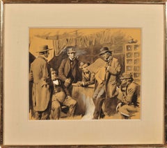 Mnner, die Zeitung lesen,