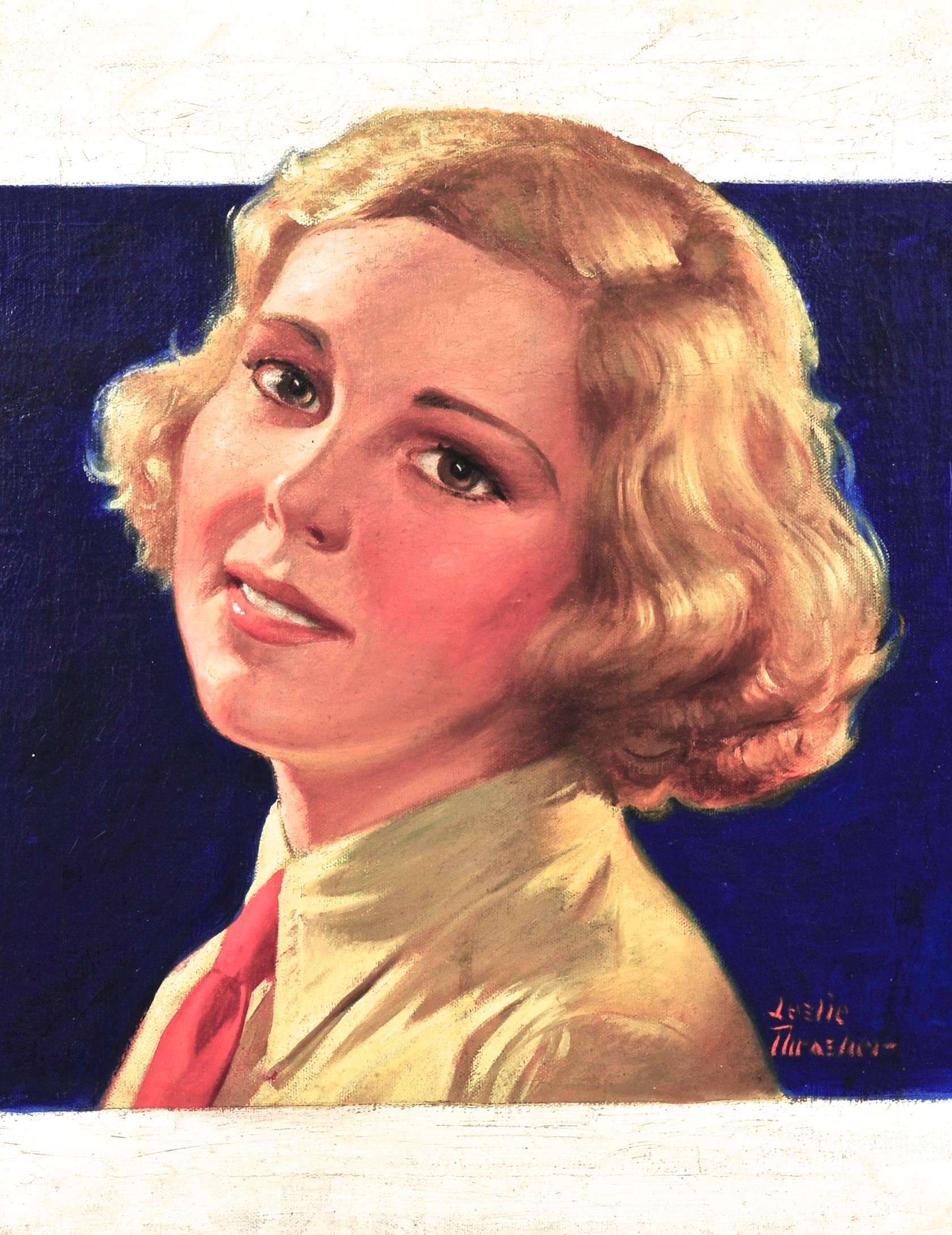 Leslie Thrasher Portrait Painting - Liberty Magazine Cover, October 1, 1932