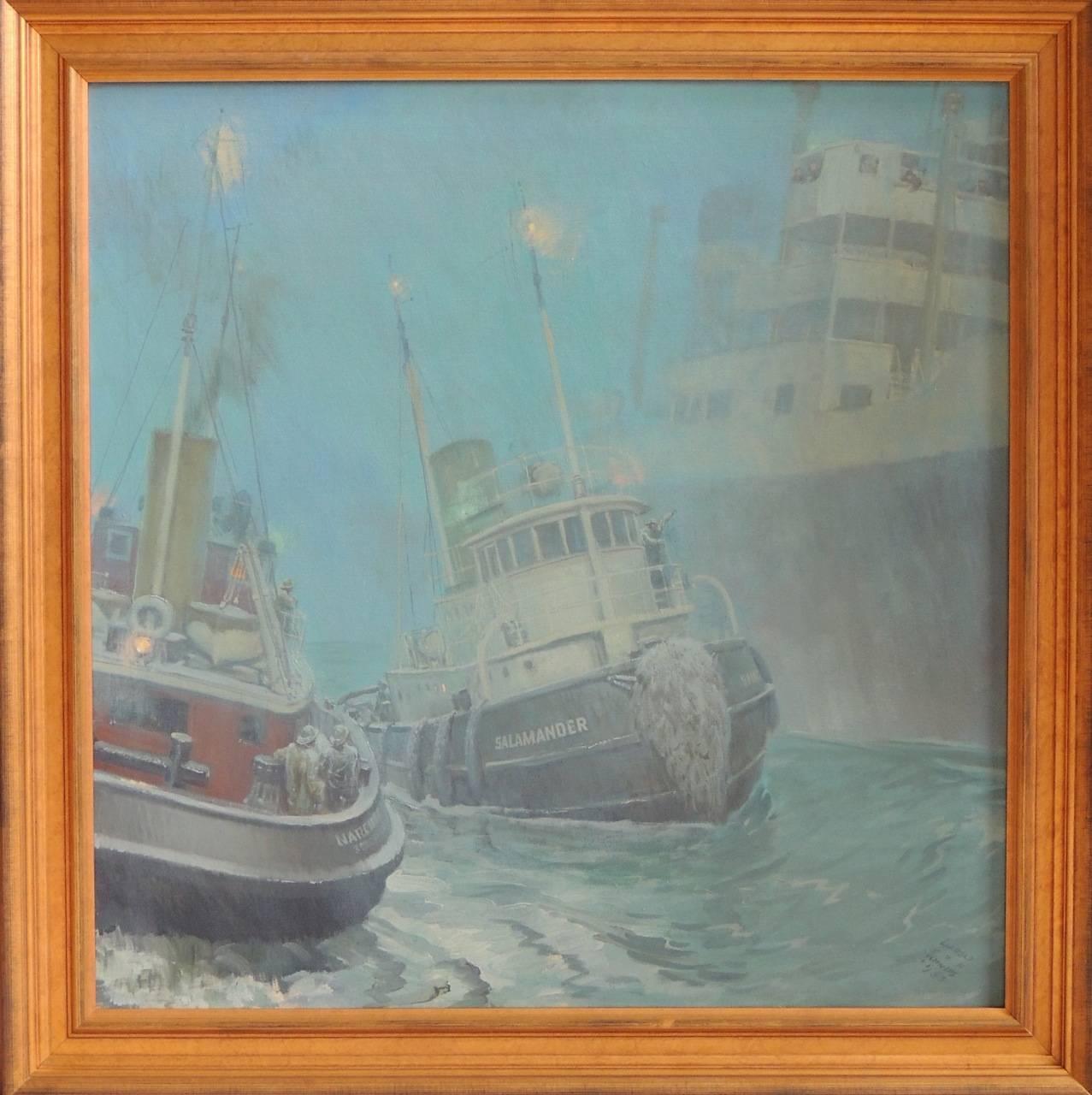 Illustration aus „Tugboat Annie“ (Sonstige Kunststile), Painting, von Harold von Schmidt