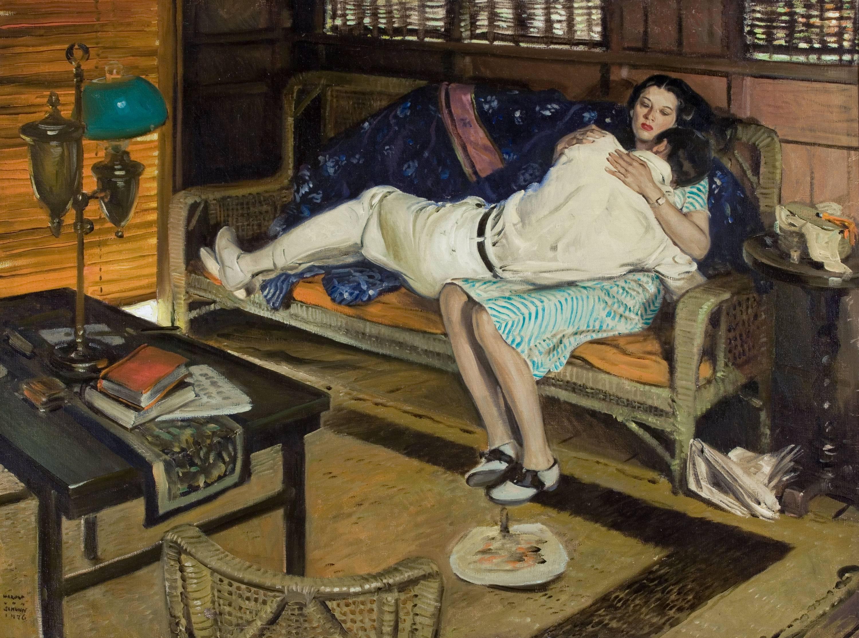 Cosmopolitan Illustration - Painting by Harold von Schmidt
