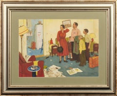 Una mujer vuelve a una casa desordenada