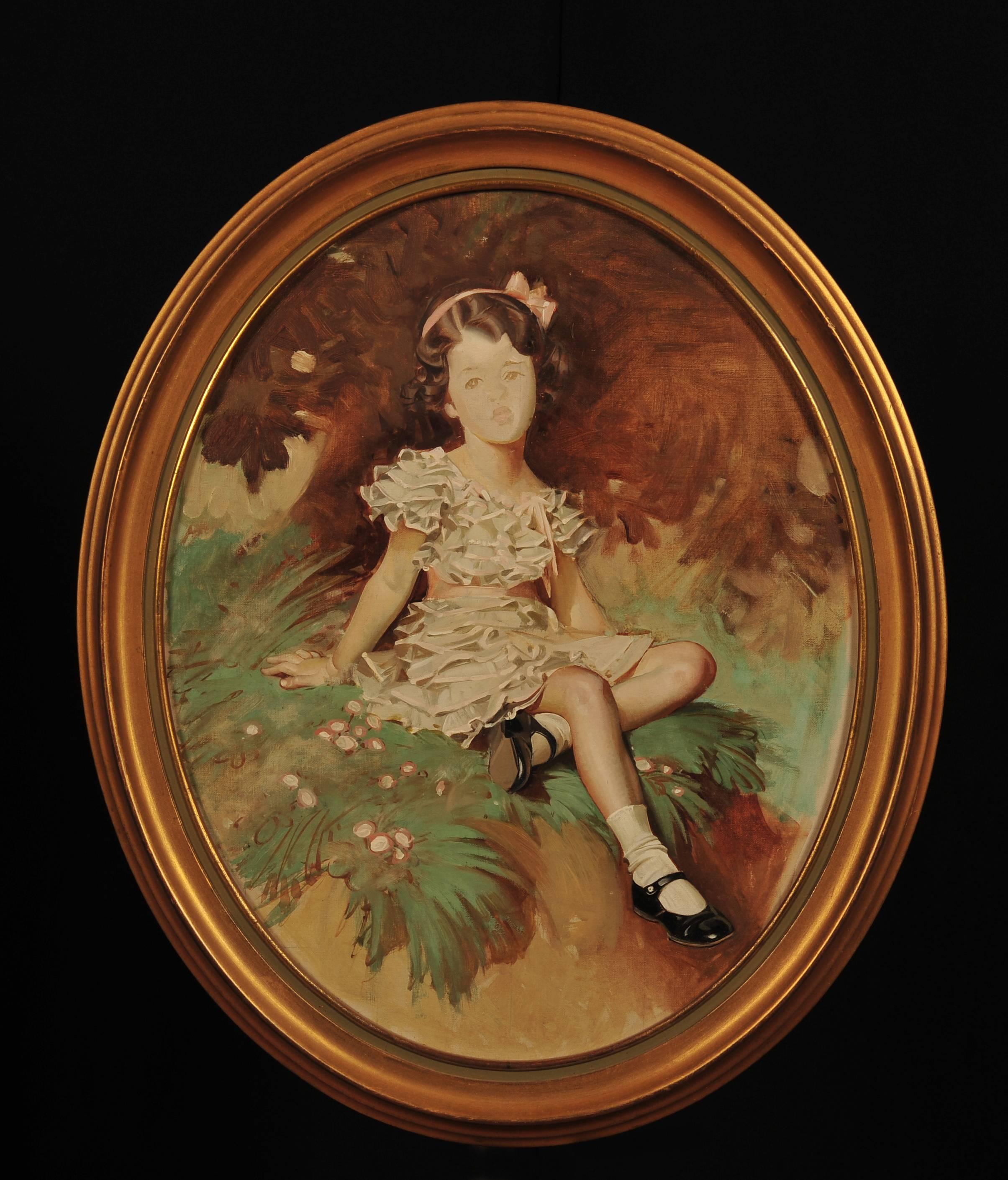 Joseph Christian Leyendecker Portrait Painting - Study of Little Girl