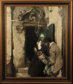 Hombre examinando una jarra