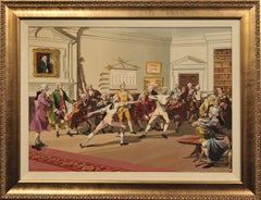 "Fencing at M. De Florette's Academy" Philadelphia Blended Whisky Ad