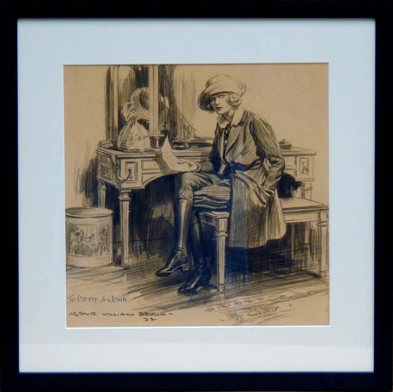 William Arthur Brown Portrait – „Winnie und der Kupferkopf Saturday Evening Post-Illustration