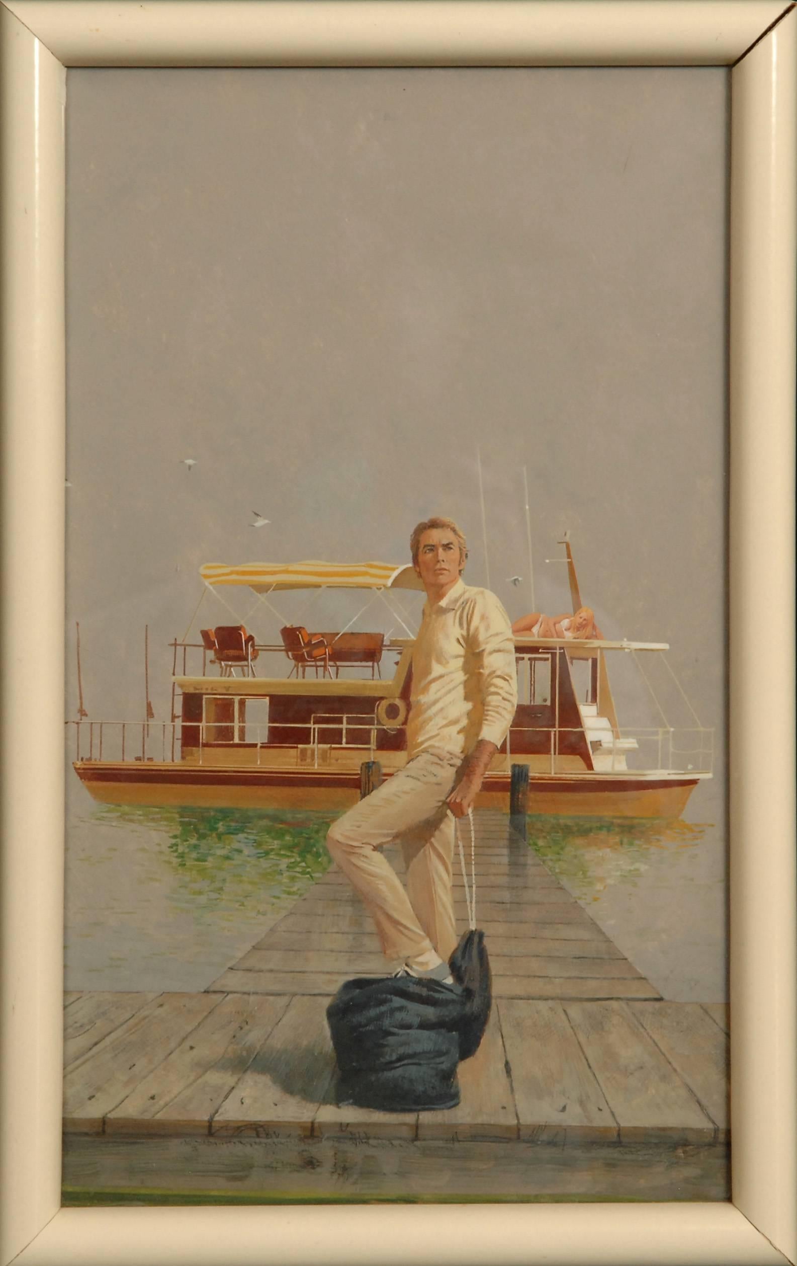 Robert E. McGinnis Portrait Painting - "The Dreadful Lemon Sky" Book Cover