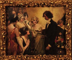 Violinist Admired by Women at Party