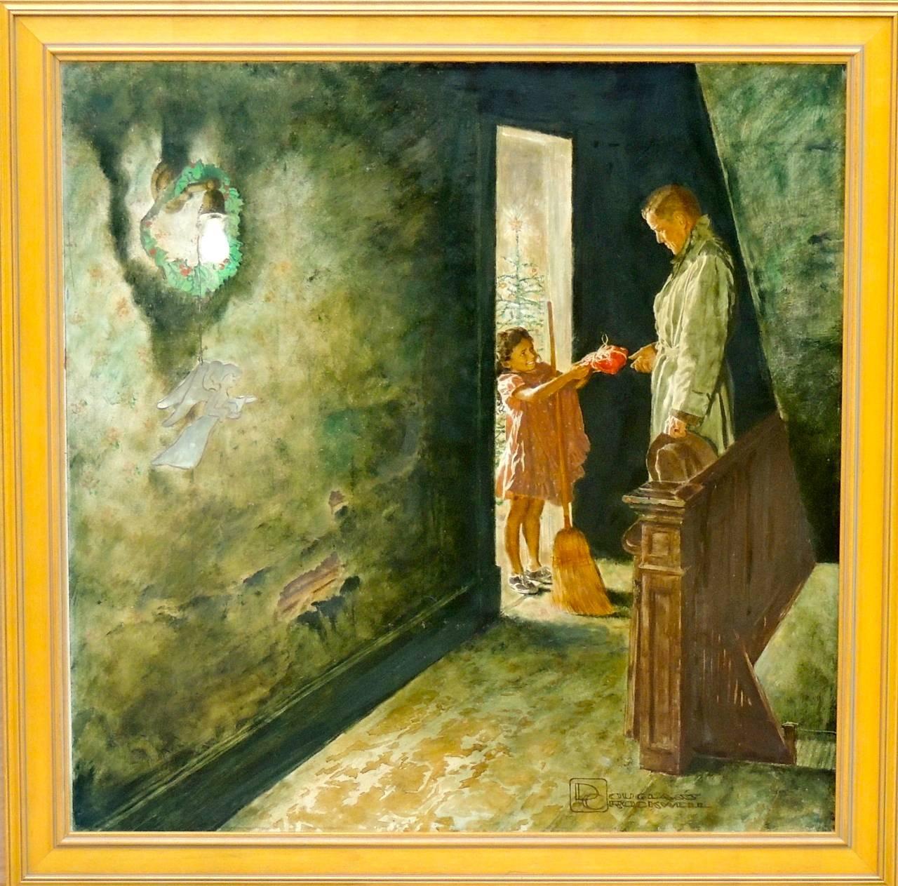 Gift Giving - Painting by Spencer Douglass Crockwell