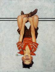 Hanging Upside Down, Saturday Evening Post Cover
