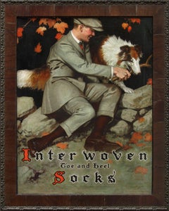 Pubblicità dei calzini intrecciati