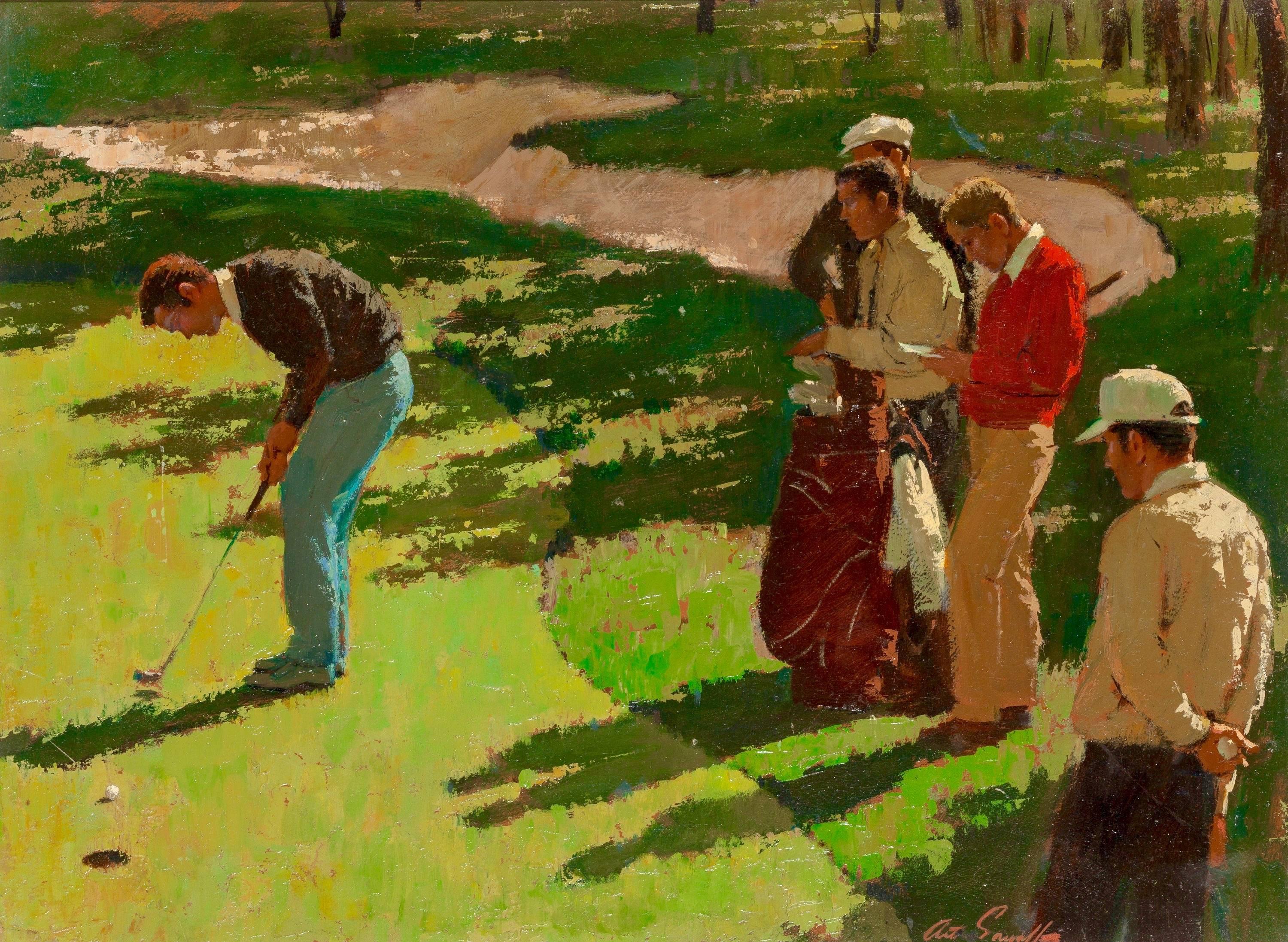 Figurative Painting de Arthur Sarnoff - Los Rodilleros