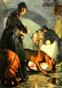 La escena del crimen, ilustración original de una revista
