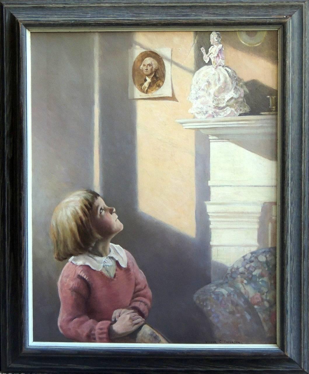 Compleanno di Washington, copertina della rivista Woman's World - Painting di Victor Coleman Anderson
