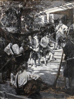 The Mob in Shay's Rebellion in Possession of a Courthouse (Le meuble dans le Rebellion de Shay)