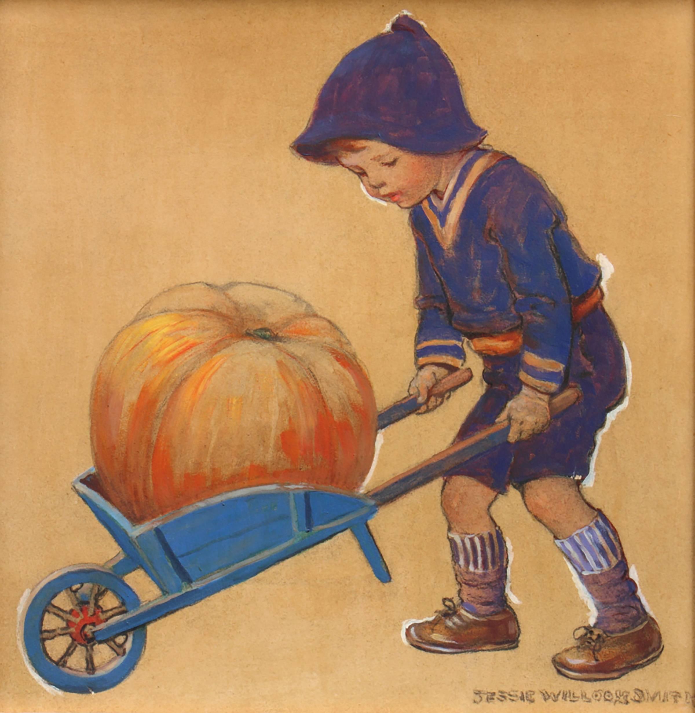 Jessie Willcox Smith Figurative Painting - Thanksgiving, Good Housekeeping Magazine Cover